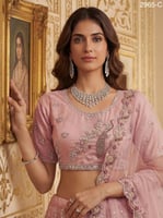 ساري عروس باستيل فاخر