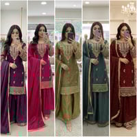 بنجابي مترف بتطريز لافت