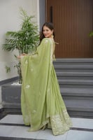 نعناع الملوك ولافندر الغيم لبس هندي فخم بتطريز ملك...