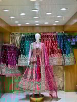 ساري عروس وردي فاخر