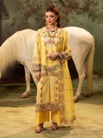 فستان هندي بلون شمس الكركم المتوهج