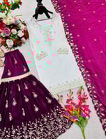 فوشي ساحر وبلوزة بيج ذهبي بتطريز ملكي فاخر