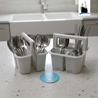 سله تخزين بلاستيكية محمولة بـ4 أقسام عدد 2 حبة الب...