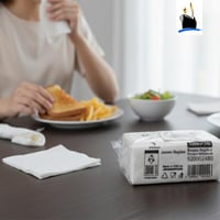 مناديل سفرة ابيض ٢٣*٢٣ -البجاد