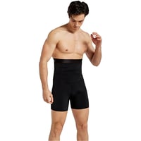 ملابس مشد شورت رجالي أسود بخصر عالي ضاغط للفخذ وال...
