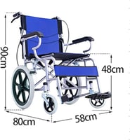 كرسي بعجلات متحرك خفيف الوزن قابل للطي والشحن بالط...