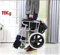 كرسي بعجلات متحرك خفيف الوزن قابل للطي والشحن بالط...