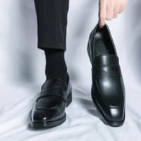 أحذية بدون كعب للعمل للرجال ، أحذية جلدية عالية ال...