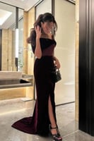 فستان مخمل ناعم