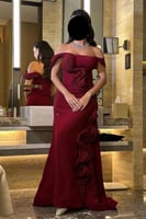 فستان احمر توب