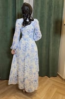 فستان برنت اكمام طويله