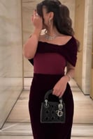 فستان مخمل ناعم