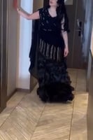 فستان سهرة شال فصوص