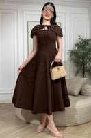 فستان موكا فصوص