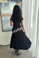 فستان سهرة اسود فصوص كسرات