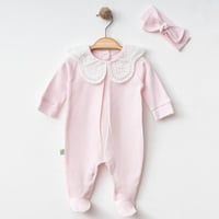 طقم اوفراول للبنات مكون من قطعتين بخامة قطن 100%