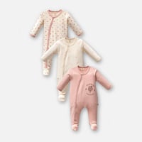 3 قطع اوفراول للبنات بألوان متنوعة ورسومات قطن 100...