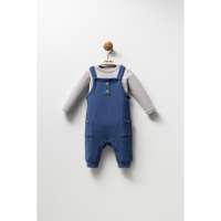 جمبسوت للأولاد بلون أزرق وخامة قطن 100%