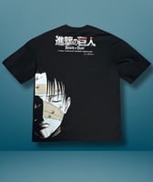 تيشيرت ليفاي أتاك أون تايتن أوفر سايز"PAIN"