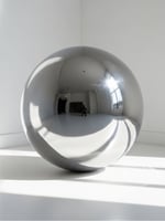 إيجار كرة مرايا لون فضي لامع بطبقتين (PVC 0.4) مم...
