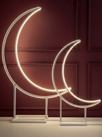 بكج ديكور هلال رمضان مضيء كبير وصغير – متعدد الألو...