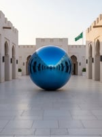 إيجار كرة مرايا لون أزرق بطبقتين (PVC 0.4) مم – 2...