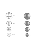 إيجار كرة مرايا لون فضي لامع بطبقتين (PVC 0.4) مم...