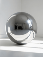 إيجار كرة مرايا لون فضي لامع بطبقتين (PVC 0.4) مم...