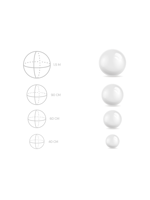 كرة مرايا لون أبيض بطبقتين (PVC 0.4) مم – متعددة ا...