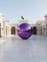 إيجار كرة مرايا لون بنفسجي بطبقتين (PVC 0.4) مم –...