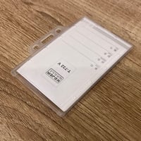 حامل بطاقة بلاستيك عرضي