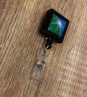 تعليقة بطاقة بلاستيك مربع اسود