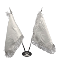 سارية علمين مكتبي معدن طباعة حسب الطلب