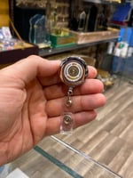 تعليقة بطاقة عمل لون فضي دائري ( بلاستيك ) 20 مل