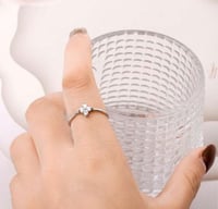 خاتم الورده الناعم فضي