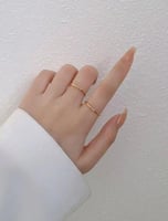 خاتم مطلي بالذهب مقاس 8