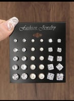 15 زوج أقراط اللؤلؤ و الكريستال