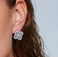 طقم سوارة و أقراط فضي