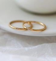 خاتم مطلي بالذهب مقاس 8