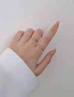 خاتم مطلي بالذهب مقاس 7