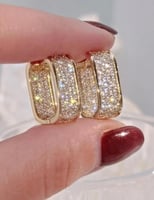 أقراط مستطيلة براقة