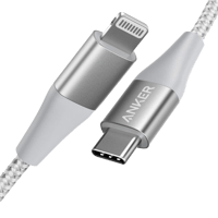 سلك شاحن ايفون تايب سي انكر باورلاين بلص قماش مقاو...