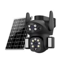 كاميرا مراقبة لاسلكية عدستين بالطاقة الشمسية تصوير...