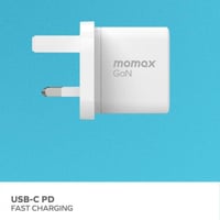 موماكس شاحن جداري منفذين تايب سي 35 واط شحن سريع ب...