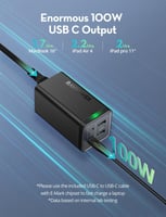 منصة شحن راف باور بقوة 120 واط بمنفذين USB ومنفذين...