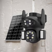 كاميرا مراقبة لاسلكية عدستين بالطاقة الشمسية تصوير...