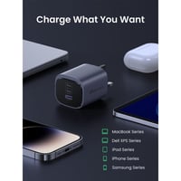 شاحن جداري يوجرين نيكسود S بتقنية GaN بمنفذين USB-...
