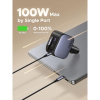 شاحن سيارة يوجرين بسلك قابل للسحب بمنفذين USB-C وم...