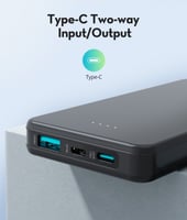 بطارية راف باور 10000 ملي امبير بمنفذ تايب سي ومنف...