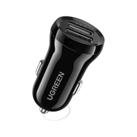 شاحن سيارة يوجرين بمنفذين USB وبمجموع القوة 24 واط...